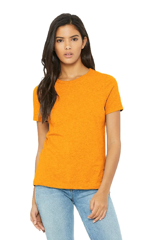 cool spring t-shirts -Bella + Canvas Womens CVC Short Sleeve Crewneck T-Shirt - Heather Marmalade