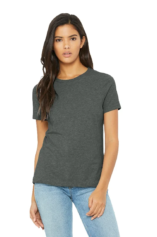 solid fitness t-shirts -Bella + Canvas Womens CVC Short Sleeve Crewneck T-Shirt - Heather Deep Grey