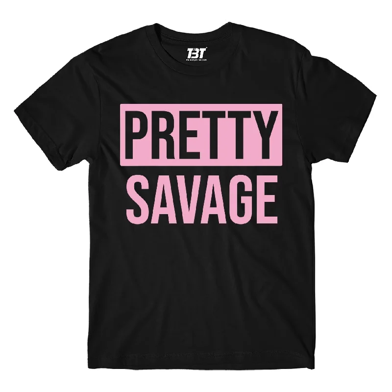 lined warm t-shirts -Black Pink T shirt - Pretty Savage