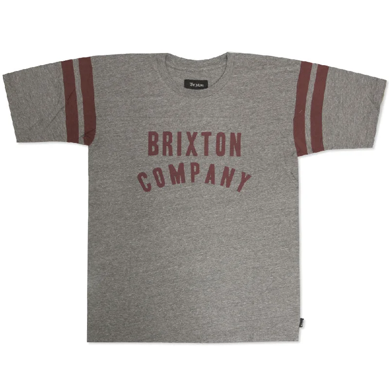 rapid dry t-shirts -Brixton Barstow T-Shirt Heather Grey