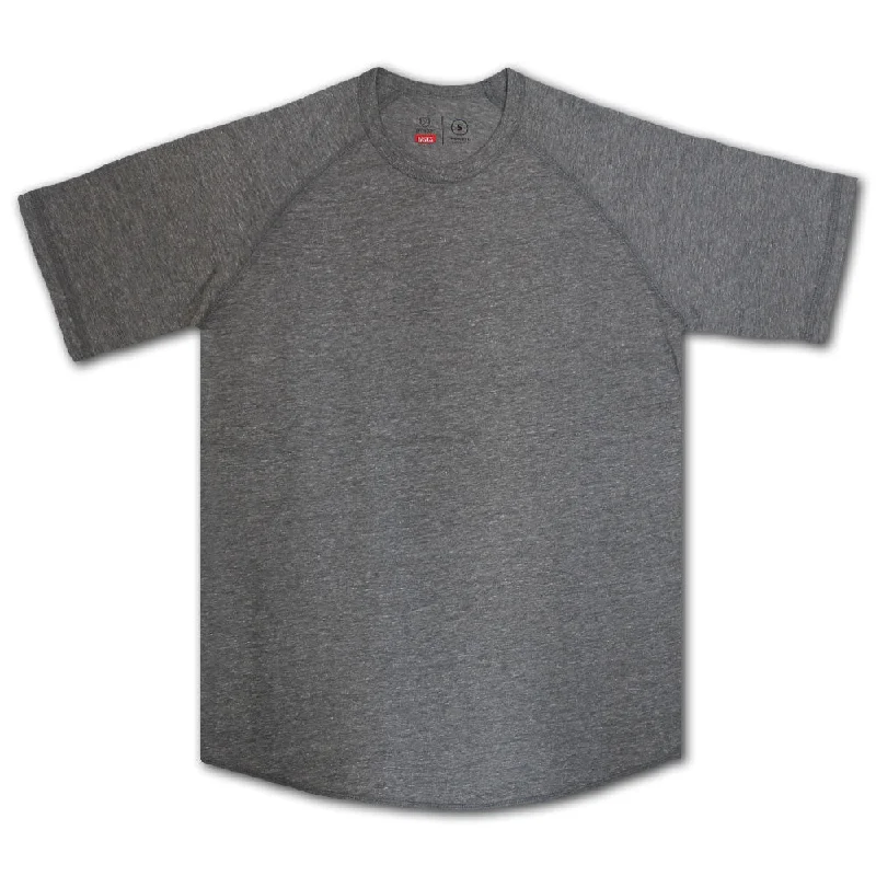 vintage print t-shirts -Brixton Basics Baseball T-Shirt Grey