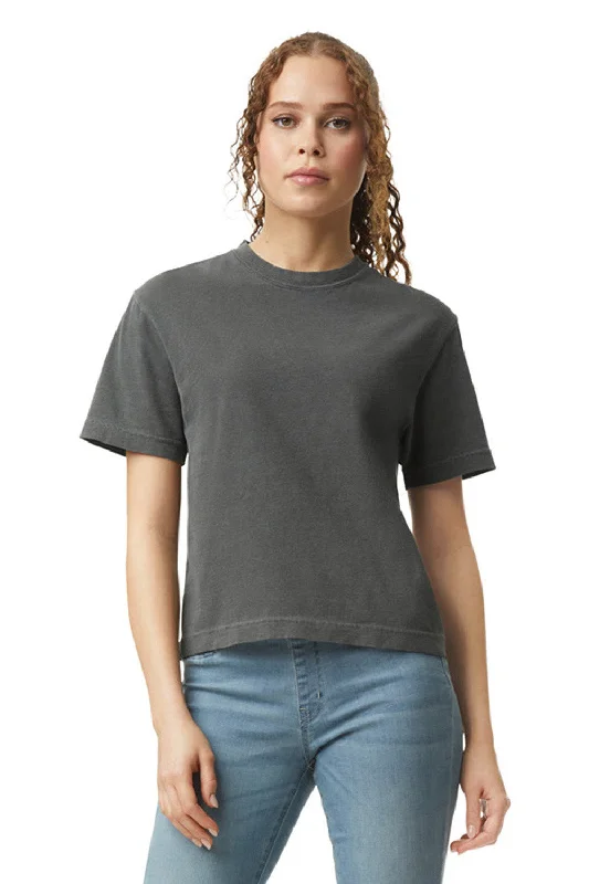 casual short t-shirts -Comfort Colors Womens Short Sleeve Crewneck T-Shirt - Pepper Grey