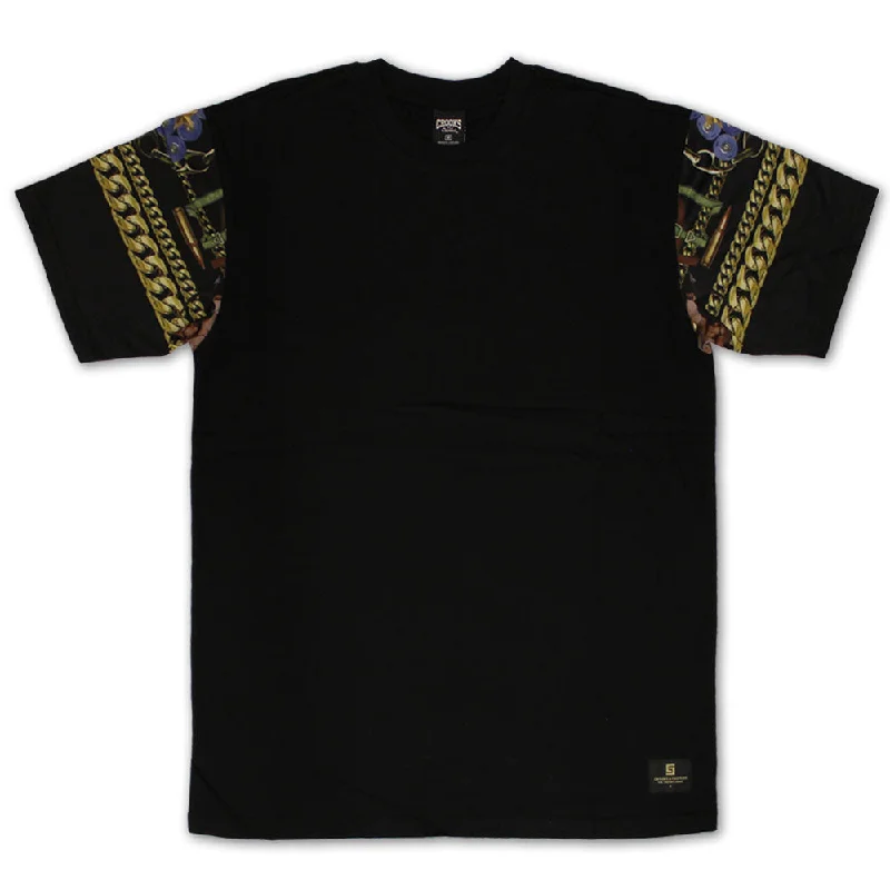 badge retro t-shirts -Crooks & Castles Phantom Regalia T-shirt Black