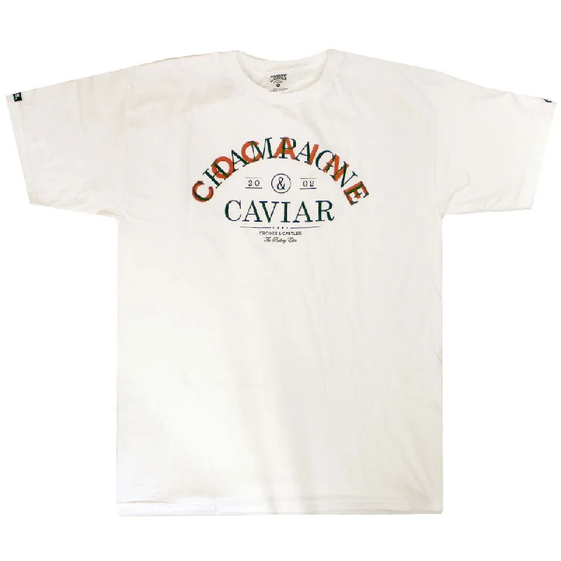 slim chic t-shirts -Crooks & Castles Triple C's T-Shirt White