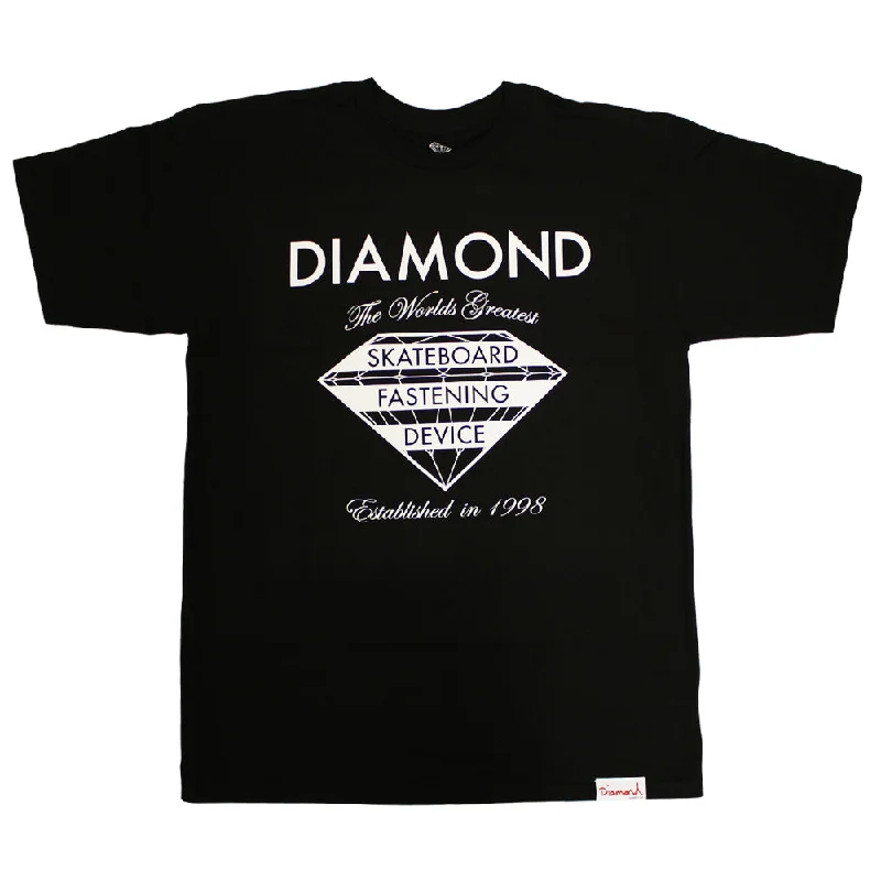 iconic print t-shirts -Diamond Supply Co Fastening Device T-Shirt Black