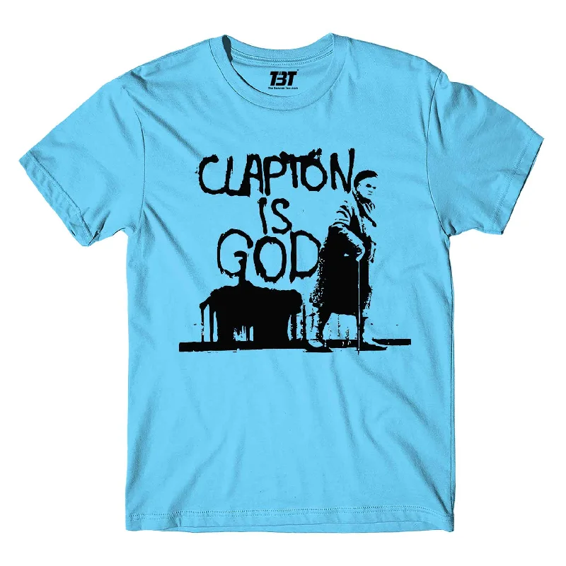 vintage roll neck t-shirts -Eric Clapton T shirt - Clapton Is God