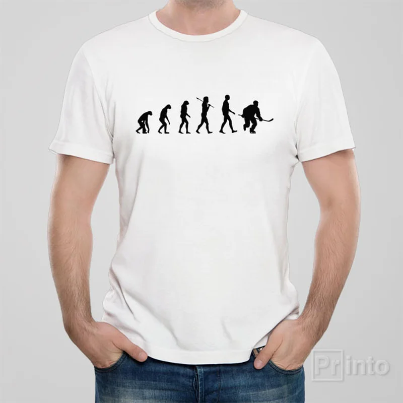 oversized relaxed t-shirts -Evolution of Hockey T-shirt