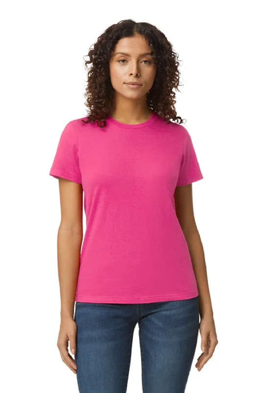 classic logo t-shirts -Gildan Womens Softstyle Short Sleeve Crewneck T-Shirt - Heliconia Pink