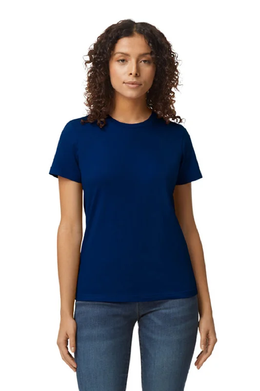 modern fitted t-shirts -Gildan Womens Softstyle Short Sleeve Crewneck T-Shirt - Navy Blue