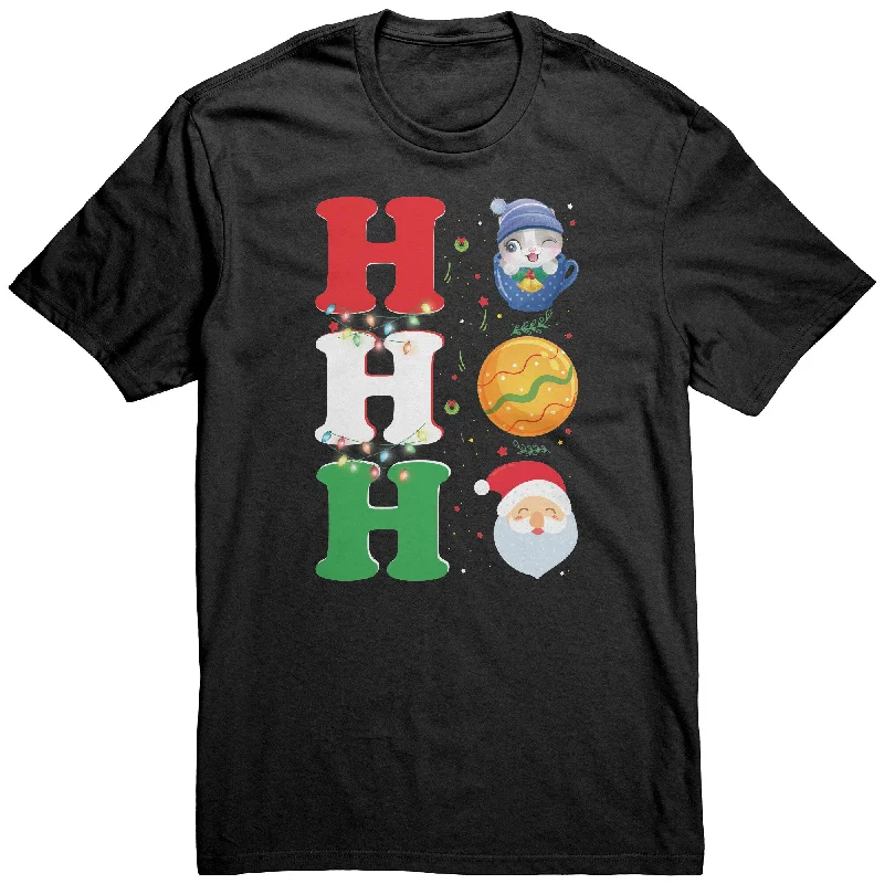 smooth knit t-shirts -HO HO HO Christmas Unisex T-Shirt