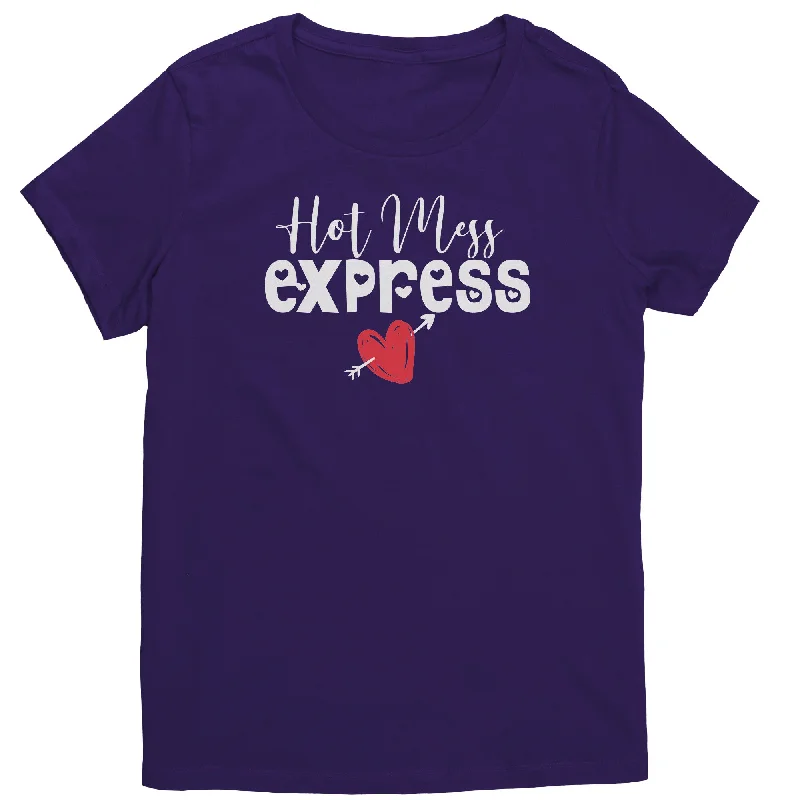 retro high neck t-shirts -HOT MESS EXPRESS Women's T-Shirt