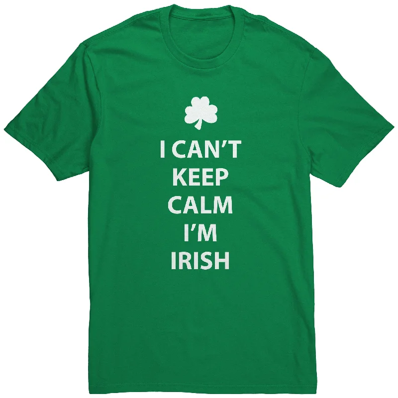 quirky pattern t-shirts -I Can't Keep Calm, I'm Irish Men's T-Shirt