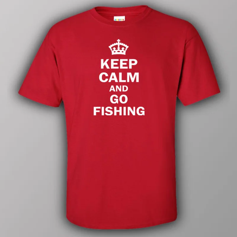 light airy t-shirts -Keep calm and go fishing - T-shirt