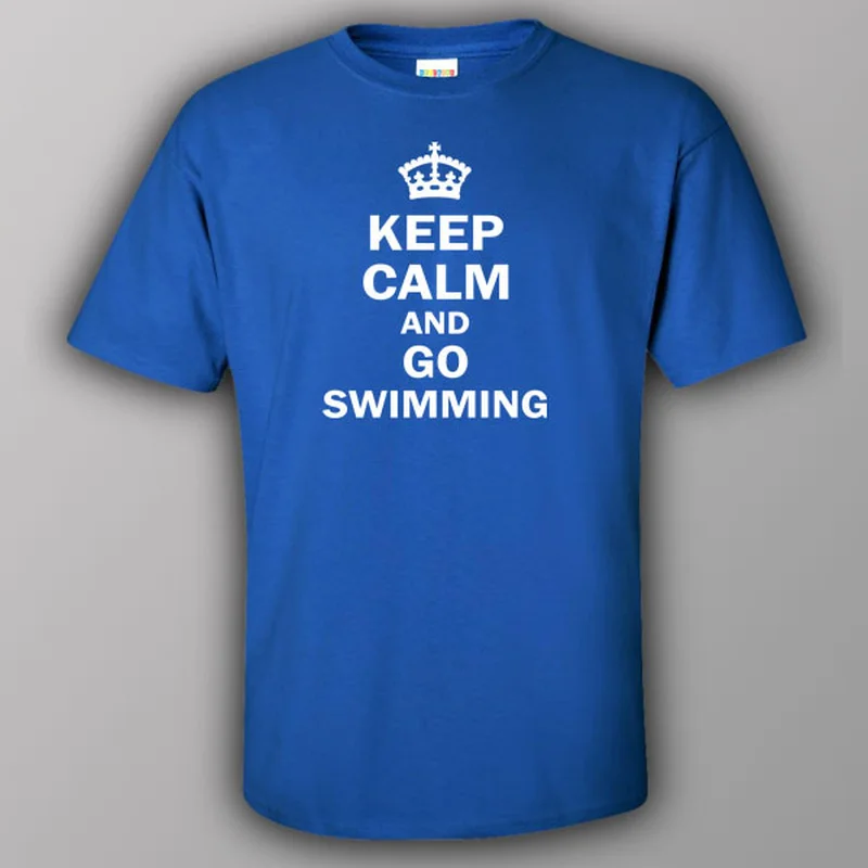 versatile gym t-shirts -Keep calm and go swimming - T-shirt