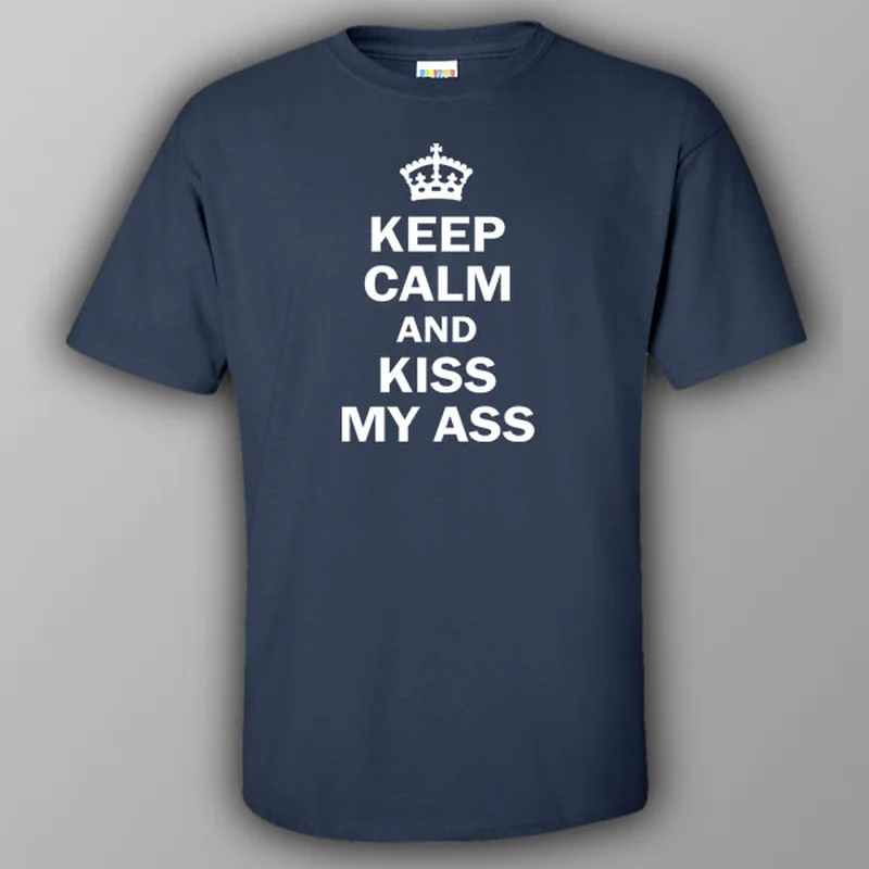 vibrant plaid t-shirts -Keep calm and kiss my ass - T-shirt