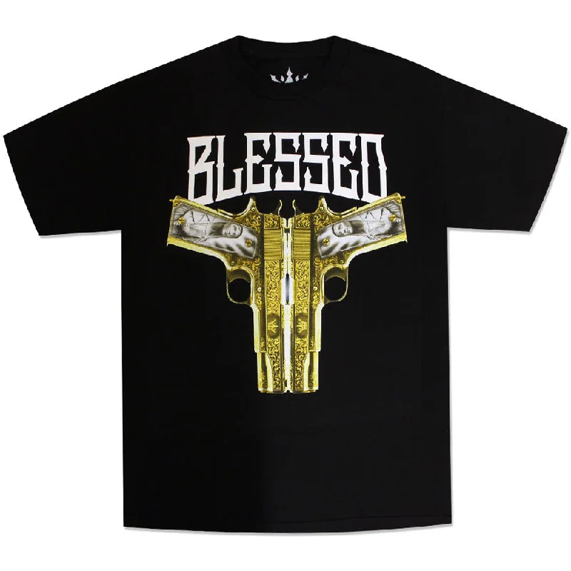 mock stylish t-shirts -Mafioso Blessed T-Shirt Black