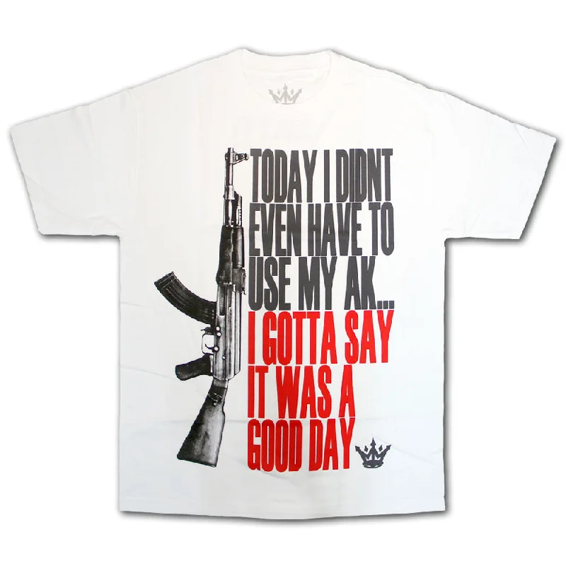 knit smooth t-shirts -Mafioso Good Day T-Shirt White