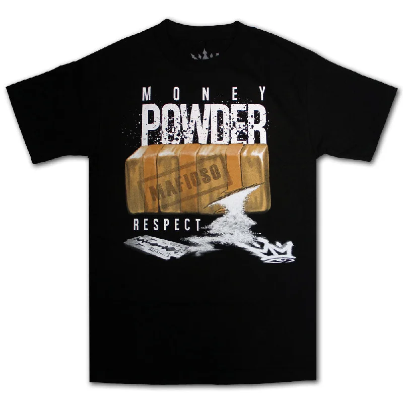 fitted tailored t-shirts -Mafioso Powder T-Shirt Black