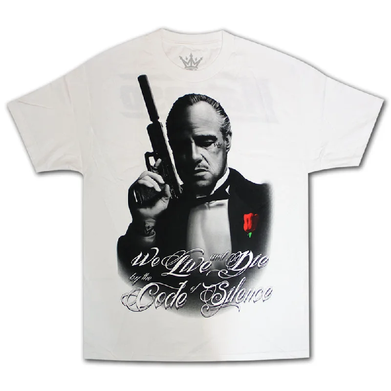 striking floral t-shirts -Mafioso Silencer T-Shirt White