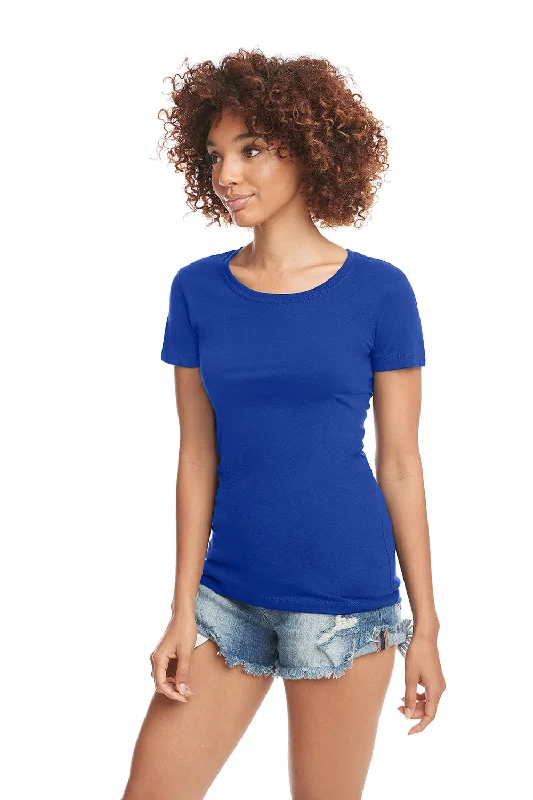 practical pocket t-shirts -Next Level Womens Ideal Jersey Short Sleeve Crewneck T-Shirt - Royal Blue