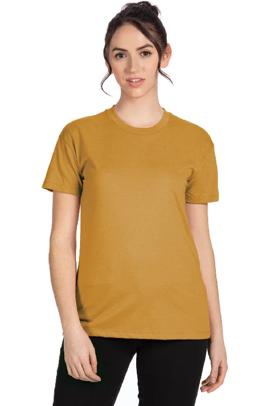 polished plain t-shirts -Next Level Womens Relaxed CVC Short Sleeve Crewneck T-Shirt - Antique Gold