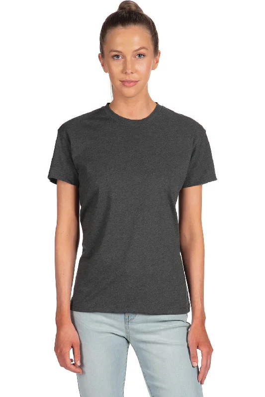 cool striped t-shirts -Next Level Womens Relaxed CVC Short Sleeve Crewneck T-Shirt - Charcoal Grey