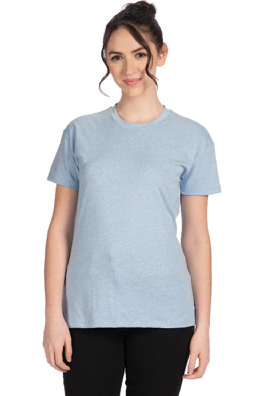 tough adventure t-shirts -Next Level Womens Relaxed CVC Short Sleeve Crewneck T-Shirt - Heather Columbia Blue