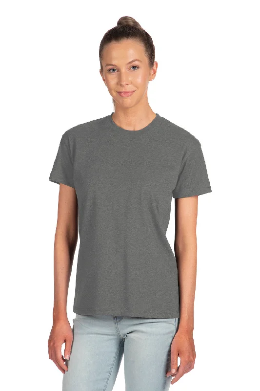 fun ringer t-shirts -Next Level Womens Relaxed CVC Short Sleeve Crewneck T-Shirt - Heather Dark Grey