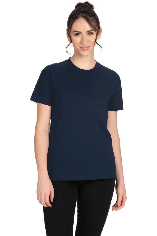 versatile gym t-shirts -Next Level Womens Relaxed Short Sleeve Crewneck T-Shirt - Midnight Navy Blue