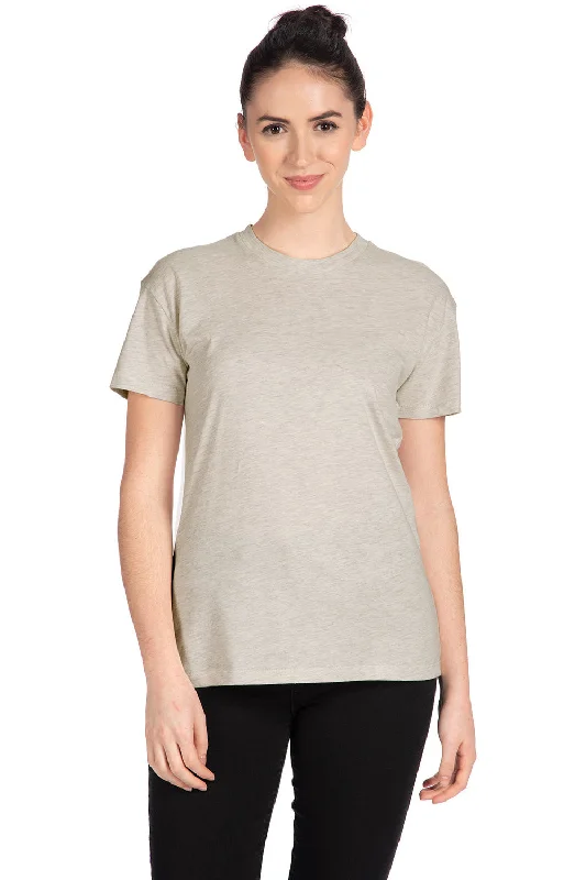 plain polished t-shirts -Next Level Womens Relaxed Short Sleeve Crewneck T-Shirt - Oatmeal