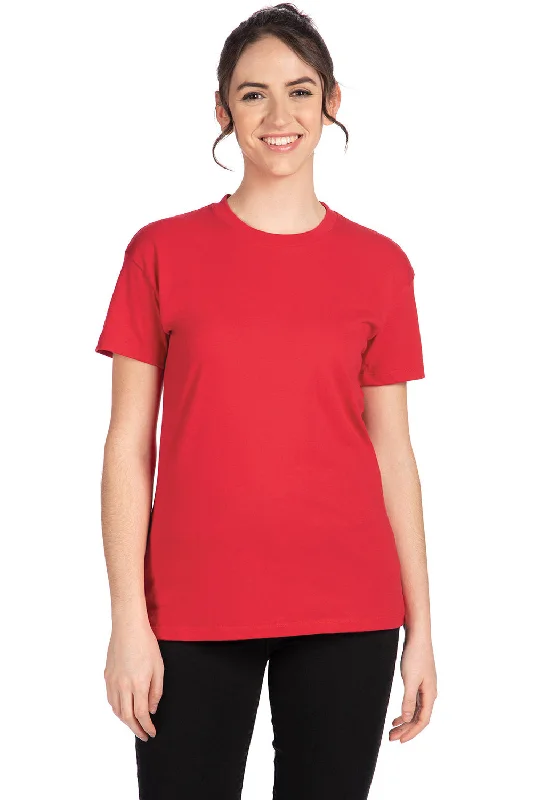 vivid athletic t-shirts -Next Level Womens Relaxed Short Sleeve Crewneck T-Shirt - Red