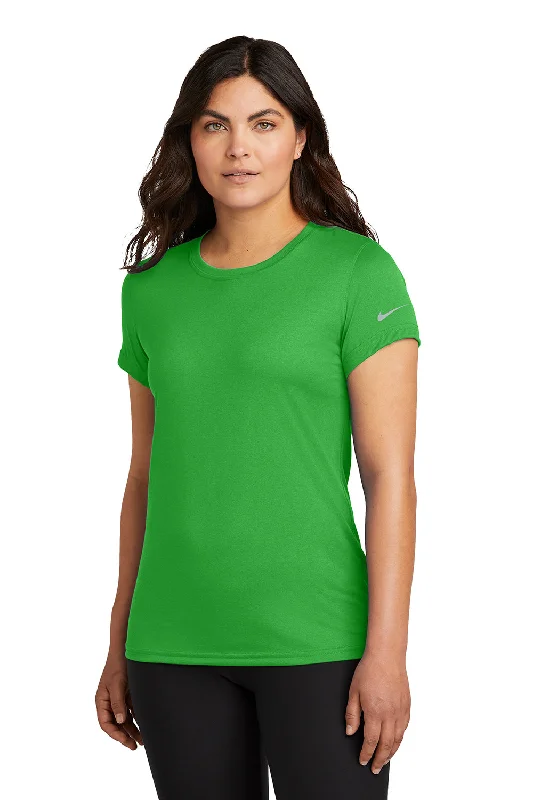 bold contrast t-shirts -Nike Womens rLegend Dri-Fit Moisture Wicking Short Sleeve Crewneck T-Shirt - Apple Green