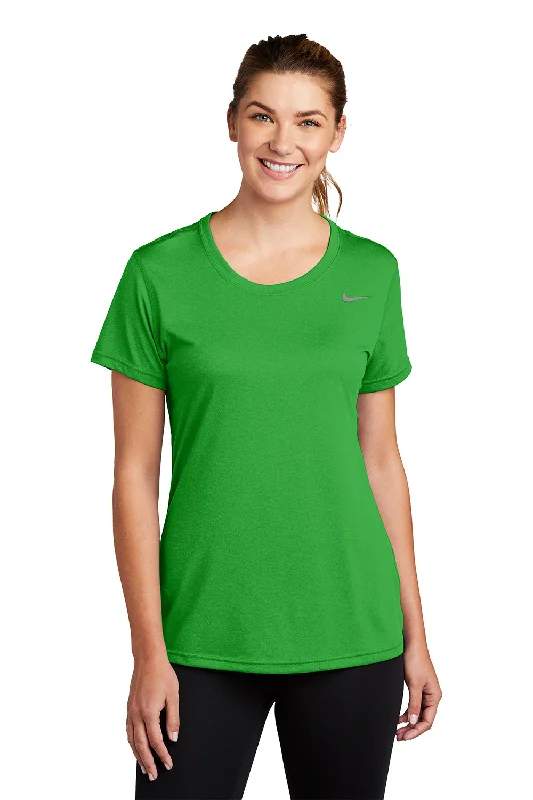 laid-back weekend t-shirts -Nike Womens Team rLegend Dri-Fit Moisture Wicking Short Sleeve Crewneck T-Shirt - Apple Green