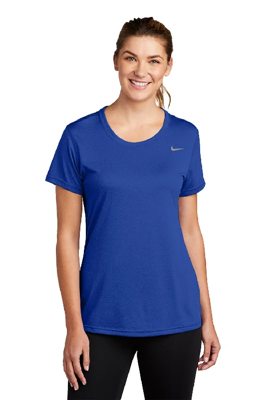 dynamic gym t-shirts -Nike Womens Team rLegend Dri-Fit Moisture Wicking Short Sleeve Crewneck T-Shirt - Game Royal Blue