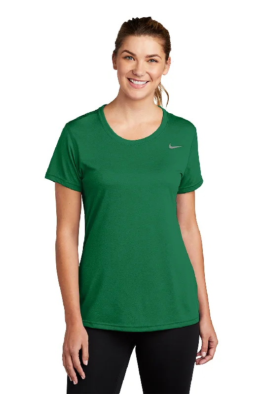 vivid athletic t-shirts -Nike Womens Team rLegend Dri-Fit Moisture Wicking Short Sleeve Crewneck T-Shirt - Gorge Green