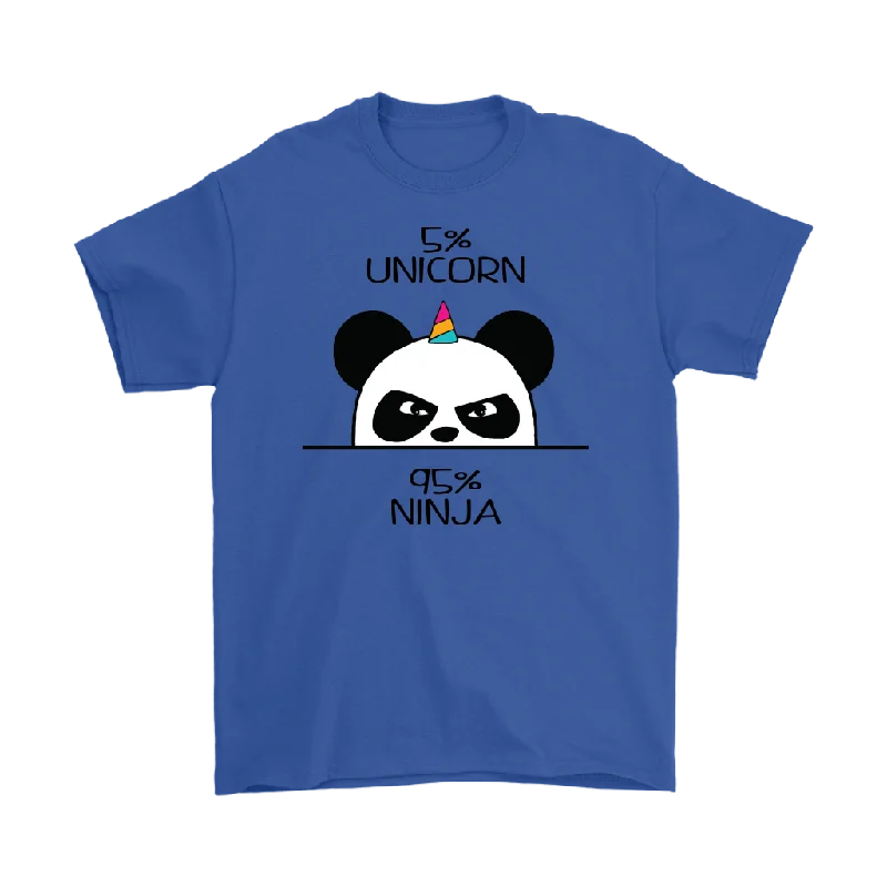 soft textured t-shirts -NINJA UNICORN PANDA Unisex T-Shirt