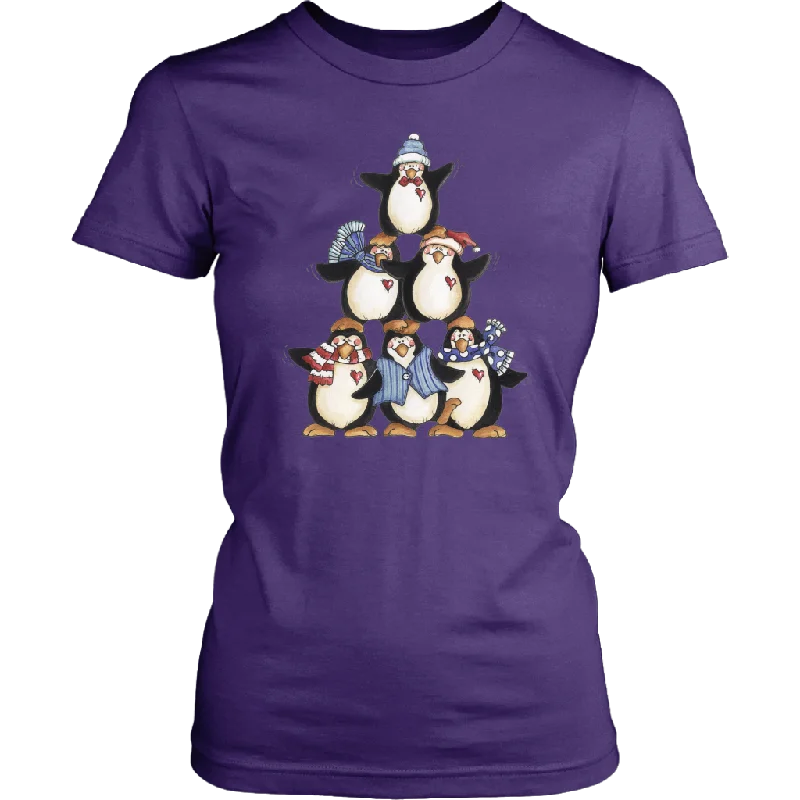 modern neat t-shirts -PENGUIN PYRAMID Short Sleeve Women's T-shirt