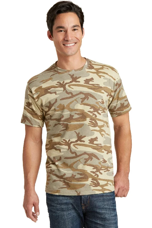 cotton blend t-shirts -Port & Company Core Cotton Camo Tee. PC54C