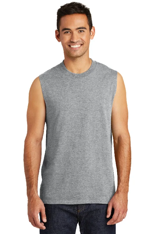 timeless plaid t-shirts -Port & Company Core Cotton Sleeveless Tee. PC54SL