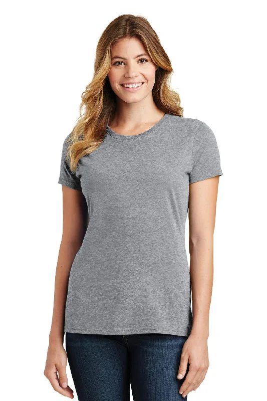 fitness sleek t-shirts -Port & Company Womens Fan Favorite Short Sleeve Crewneck T-Shirt - Heather Grey