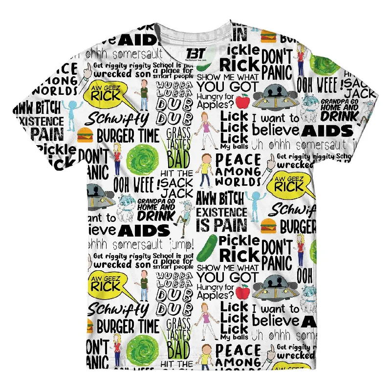 laid-back weekend t-shirts -Rick and Morty AOP T-shirt