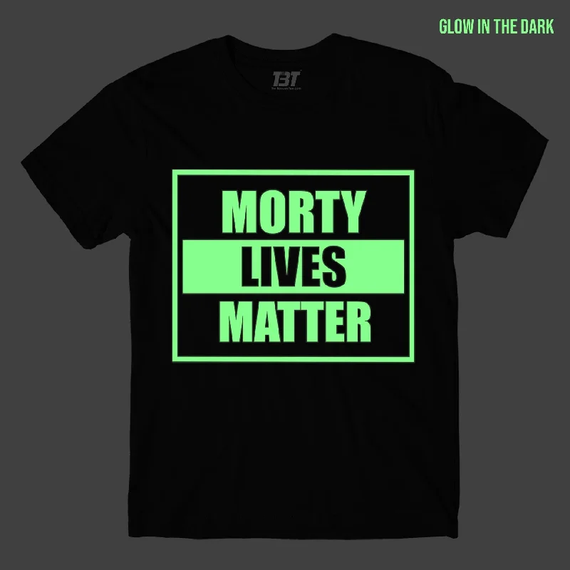 base warm t-shirts -Rick and Morty T shirt - Glow In The Dark