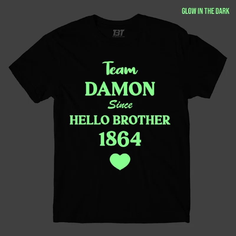 badge retro t-shirts -The Vampire Diaries T shirt - Glow In The Dark