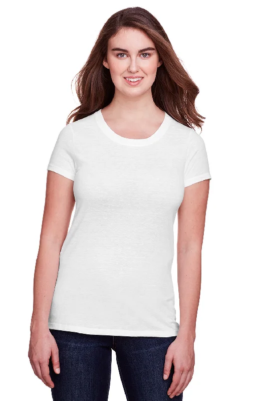 vivid athletic t-shirts -Threadfast Apparel Womens Short Sleeve Crewneck T-Shirt - Solid White