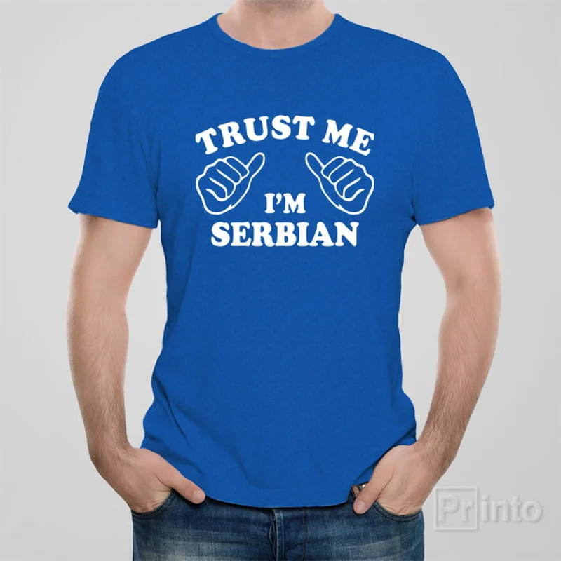 cool striped t-shirts -Trust me - I am Serbian - T-shirt