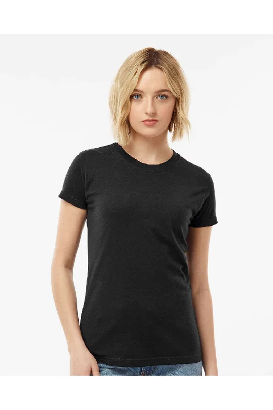 neat slim t-shirts -Tultex Womens Fine Jersey Slim Fit Short Sleeve Crewneck T-Shirt - Black