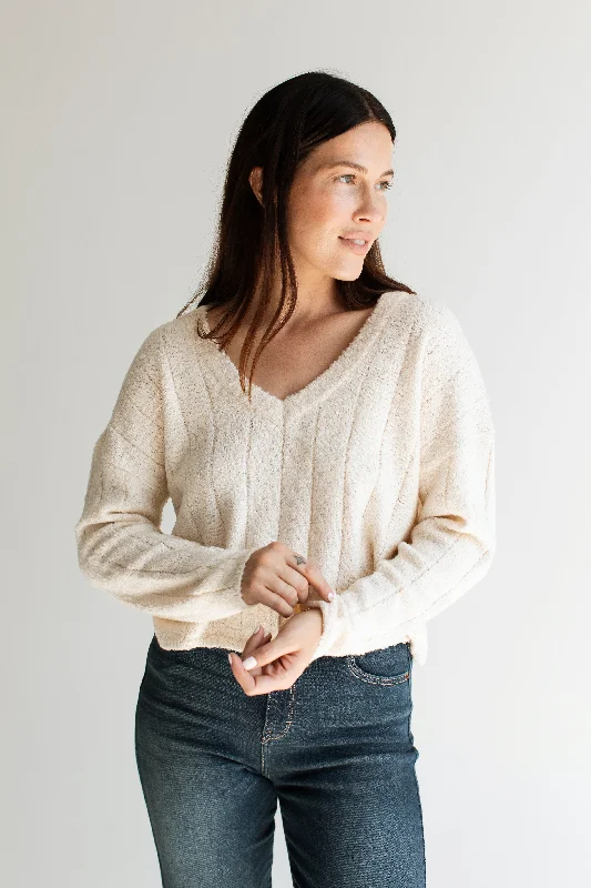 twisted ribbed pullover sweaters -Celeste Sweater