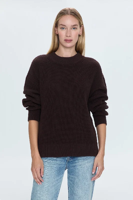 floral pullover sweaters for office -Eve Sweater - Espresso