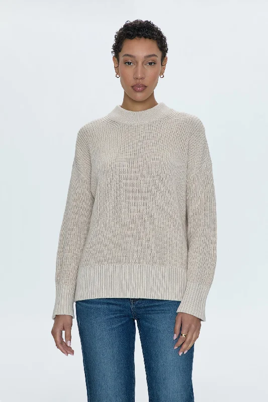 cropped mohair pullover sweaters -Eve Sweater - Dove