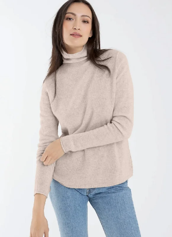 floral pullover sweaters with patch pockets -Harper Cashmere Funnel Neck Sweater